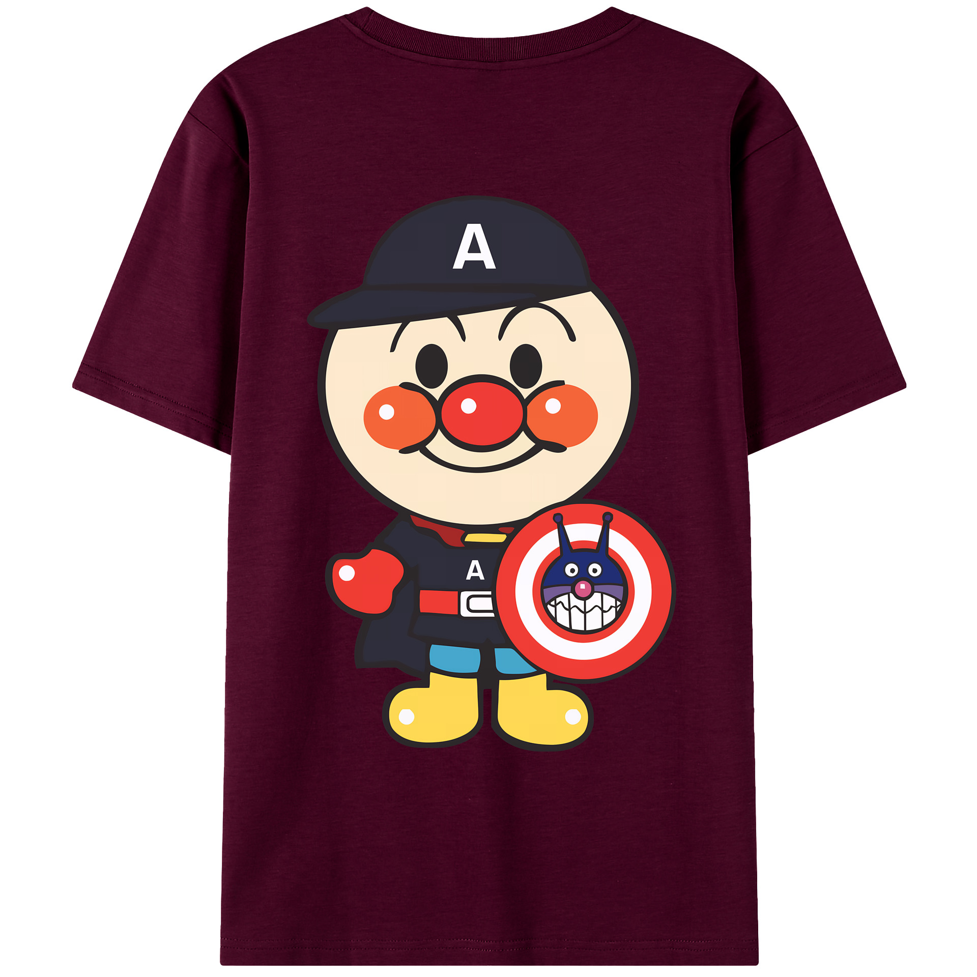（画像用） アンパンマン Anpanman レディース半袖Tシャツ(バックプリント)